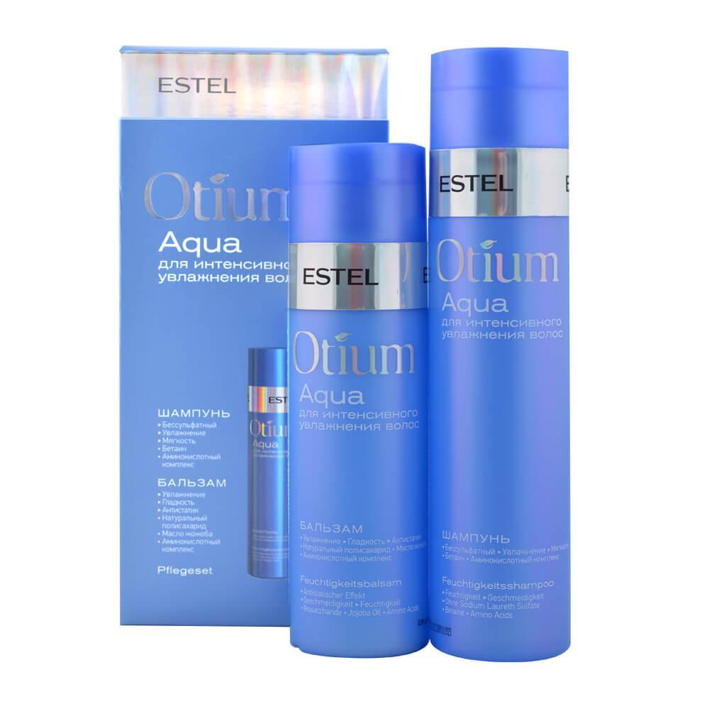 Шампунь для увлажнения волос otium aqua. Набор Otium Aqua для интенсивного увлажнения волос (шампунь, бальзам). Набор для интенсивного увлажнения волос Otium Aqua. Шампунь для волос Эстель 250 мл. Estel Otium Aqua набор.