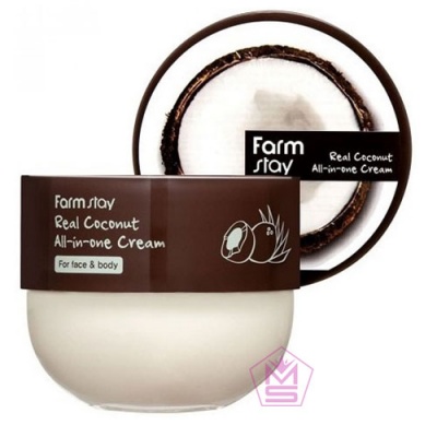 Farm-Stay-Крем-для-лица-и-тела-с-кокосом-Real-Coconut-All-In-One-Cream