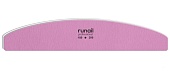 ruNail 4692 Профессиональная пилка для искусственных ногтей (розовая, прямая, 150/180)