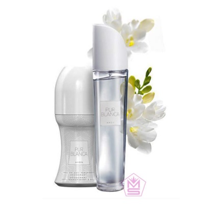 AVON-Набор-Pur-Blanca-for-her-(50-мл+шар.-дез)